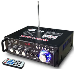 Zesilovač, rádio, bluetooth, přehrávač MP3, karaoke BT-298A