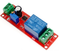 Modul časového zpoždění s relé 1-10s, modul s NE555, napájení 5V