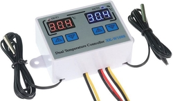 Digitální termostat duální XK-W1088, -50 až +110°C, napájení 12V