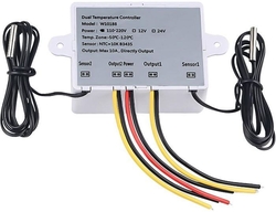 Digitální termostat duální XK-W1088, -50 až +110°C, napájení 12V