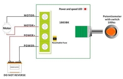 Regulátor otáček PWM stejnosměrných motorů nebo LED světel do 2A