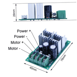 Regulátor otáček PWM stejnosměrných motorů 6-60V 30A