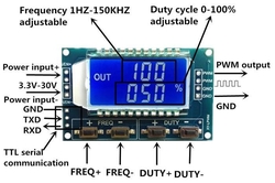 PWM generátor 1Hz - 150kHz s LCD displejem