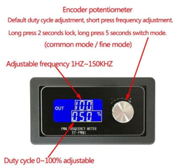 PWM generátor XY-PWM1, 1Hz-150kHz s LCD displejem v krabičce