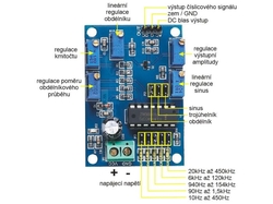 Signální generátor sinus, delta a obdélník 10Hz-450kHz s ICL8038