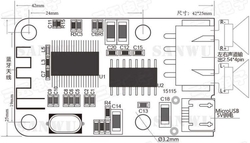 Bluetooth přijímač a zesilovač 2x3W, napájení USB 5V