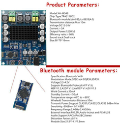 Bluetooth přijímač a zesilovač 2x120W, modul XH-M548