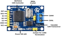 CAN bus modul MCP2515 TJA1050 pro Arduino