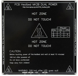 Topná podložka MK2B 214x214x1,5mm 12-24V 120W /3D tisk/