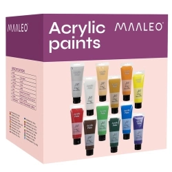 Akrylové barvy 12 ks. 100 ml Maaleo 20424