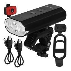 1300lm LED světlo na kolo + zadní světlo Trizand