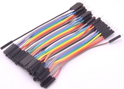 Propojovací vodiče dupont  40pin, l=10cm, samec-samice