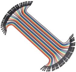 Propojovací vodiče dupont  40pin, délka 20cm, samice-samice