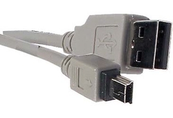 Kabel USB 2.0 konektor USB A / MINI-USB B (5 pinů) 1,5m
