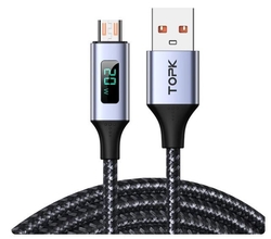 Kabel USB 3.0 konektor USB / USB Micro 1m s voltmetrem a ampérmetrem