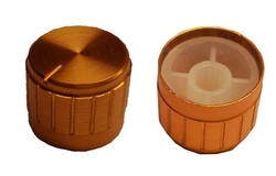 Přístrojový knoflík 18T 21x17mm, hřídel 6mm zlatý