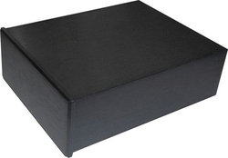 Krabička hliníková dvoudílná eloxovaná černá, 100x128x40mm