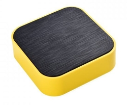 Krabička plastová, 98x98x32mm, černá/žlutá ABS