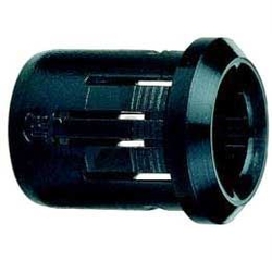 Objímka LED 8mm 1 dílná černý plast       RTF-8080