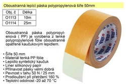 Lepící páska oboustranná polypropylénová 50mmx10m