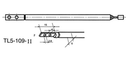 Anténa teleskopická průměr 5mm 109/338mm 5dílná