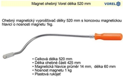 Ohebný vyprošťovač 520mm s magnetem, nosnost 1kg