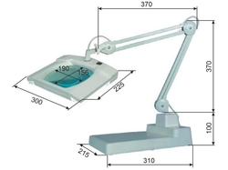 Stolní lupa 11101BL, 190x155mm, 5 dioptrií, 80xLED