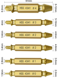 Vytahováky zalomených šroubů, sada HSS4341