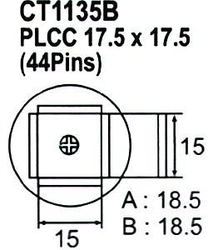 Nástavec na vyfoukávačku PLCC 44pin 15x15mm