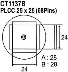 Nástavec na vyfoukávačku PLCC 68pin 24x24mm