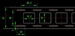 Propojovací svařovací pásek-žebřík 0,2x20x27mm pro baterie, balení 1m