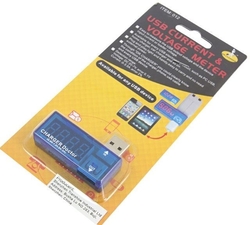 USB  tester - voltmetr a ampérmetr 3-7,5V/0-3A DC, AK306B