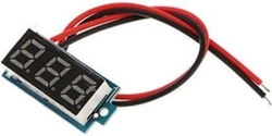 R017 Voltmetr panelový LED červený, 3-30V