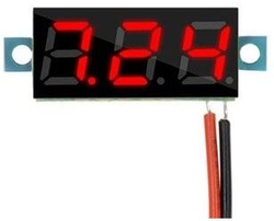 Voltmetr panelový LED červený, 3-30V