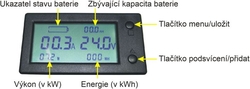 LCD Hall měřič napětí, proudu a kapacity 0-300V 0-100A WLS-PVA100