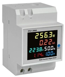 Voltmetr, ampérmetr a wattmetr na DIN lištu D52-2066 220-450VAC,100A