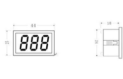 JYX300-panelový LED MP 600V~ 44x25x18mm,napájení 6-12V=
