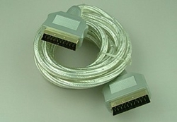 kabel SCART-SCART, 21p/1.5m/kov.přímé konektory