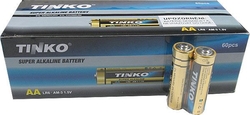 Baterie TINKO 1,5V AA(LR6) alkalická, balení 60ks