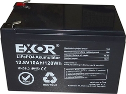 LiFePO4 akumulátor EXOR LFP 12,8V 10Ah