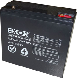 LiFePO4 akumulátor EXOR LFP 12,8V 24Ah