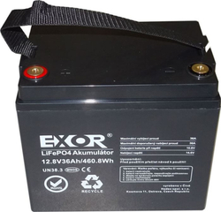 LiFePO4 akumulátor EXOR LFP 12,8V 36Ah