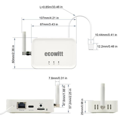 WIFI brána Ecowitt GW3000 s teploměrem, vlhkoměrem a barometrem