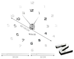 Nástěnné samolepicí hodiny, 60-130cm