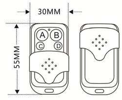 Dálkový ovládač ZY1-4 433MHz 4 kanálový