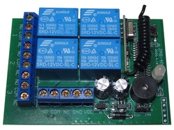 Dálkové ovládání-přijímač ZAB4PC 433MHz 4 kanálový, napájení 12V