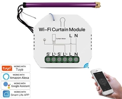 Ovládač žaluzií nebo vrat WiFi Tuya 230V/10A+RF433MHz, typ MS-108WR