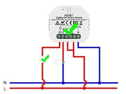 Spínač WiFi Moes Zigbee 230V/10A+RF433MHz