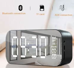 Bluetooth reproduktor s rádiem FM a hodinami (radiobudík)