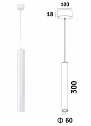 Závěsná LED lampa bílá